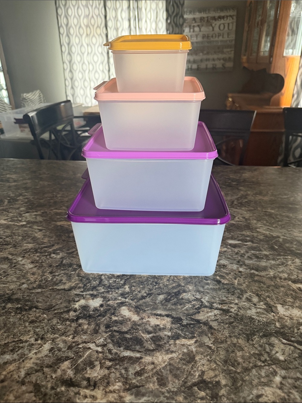 Tupperware Stackable Multi-Color Food Storage Container Set
